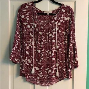 Loft Paisley Peasant Blouse